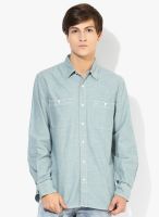 Giordano Green Solid Slim Fit Casual Shirt