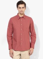 Giordano Pink Solid Slim Fit Casual Shirt