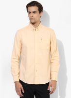 Giordano Yellow Solid Slim Fit Casual Shirt