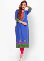 Kurti'S Blue Printed Kurtis