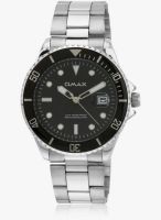 Omax Ss-200 Silver/Black Analog Watch