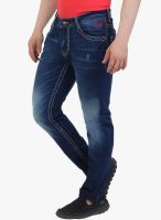 R&C Solid Blue Narrow Fit Jeans