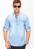 The Indian Garage Co. Washed Light Blue Casual Shirt