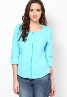 Vero Moda Teal Blue Full Sleeve Shirt