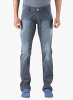 Vintage Washed Blue Slim Fit Jeans