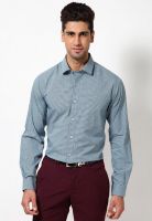 Wills Lifestyle Blue Slim Fit Formal Shirt