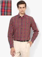 Wills Lifestyle Red Formal Shirt