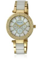 Adexe 008887G-4 Silver/White Analog Watch
