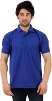 Atlanta Solid Men's Polo Neck Blue T-Shirt