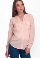 Belle Fille Peach Solid Shirt