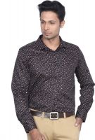 D'INDIAN CLUB Men's Printed Casual Black Shirt