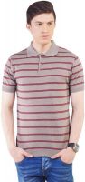 Kalt Self Design Men's Polo Neck Multicolor T-Shirt