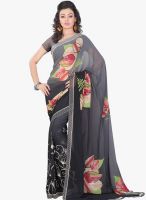 Lookslady Grey Printed Saree