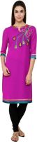 Mamgro Wedding, Party, Formal, Festive, Casual Embroidered Women's Kurti(Purple) Mamgro Wedding, Party, Formal, Festive, Casual Embroidered Women's Kurti(Purple)
