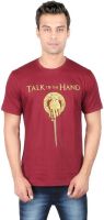 Redwolf Graphic Print Men's Round Neck Maroon T-Shirt