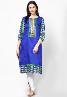 Span Cotton Blue Kurti