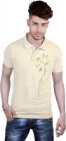 Spur Printed Men's Polo Neck Beige T-Shirt