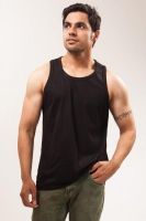 Unisopent Designs Solid Men's Round Neck Black T-Shirt