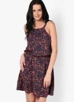 Vero Moda Blue Colored Solid Shift Dress
