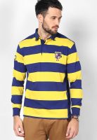 Wilkins & Tuscany Yellow Striped Polo T-Shirts