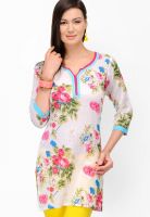 Yepme White Printed Kurtis