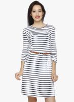 20dresses Blue Colored Striped Shift Dress