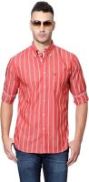 Allen Solly Men's Striped Casual Red Shirt