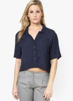 Atorse Blue Solid Shirt