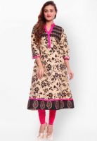 Kurti'S Beige Solid Kurtis