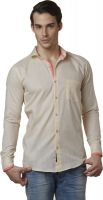 Lisova Men's Solid Casual White Shirt Lisova Men's Solid Casual White Shirt