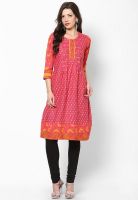 Rangriti Pink Printed Kurtis