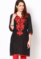 Riya Black Embroidered Kurtis