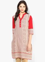 Shree Red Printed Kurtis