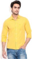 Silver Streak Men's Solid Casual Yellow Shirt