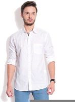 Street Junkies Men's Solid Casual White Shirt