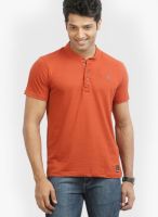 Thisrupt Rust Solid Henley T-Shirts