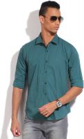 United Colors of Benetton Men's Printed Casual Green Shirt
