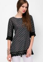 Yepme Black Printed Kurtis