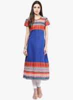 Bhama Couture Blue Printed Kurtis