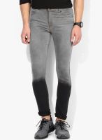 Blue Saint Grey Mid Rise Skinny Fit Jeans