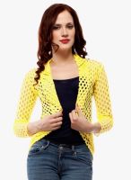Castle Yellow Embroidered Shrug