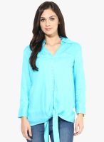 Cinnamon Aqua Blue Solid Shirt