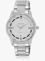 FOSTELO White/Silver Stainless Steel Analog Watch