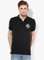 Giordano Black Solid Polo T-Shirt