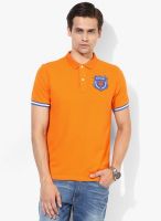 Giordano Orange Solid Polo TShirt