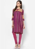 Jugnu Purple Printed Kurtas