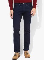 Levi's Navy Blue Solid Slim Fit Jeans (65504)