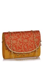 Molcha Mustard Yellow Ethnic Party Wear Clutch