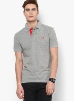 Monteil & Munero Grey Solid Polo T-Shirts