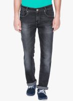 Mufti Washed Black Regular Fit Jeans